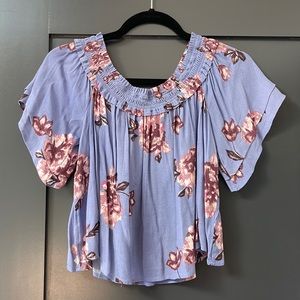 Astr the Label Off the Shoulder Floral Blouse
